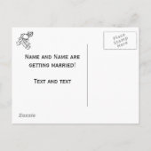 日付を除くAcornの結婚式 案内ポストカード (裏面)