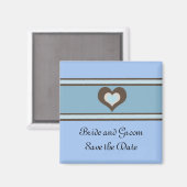 日付を青と茶色で保存 マグネット (正面/裏面)