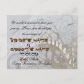 日付を青と茶色のハートで保存 案内ポストカード (裏面)