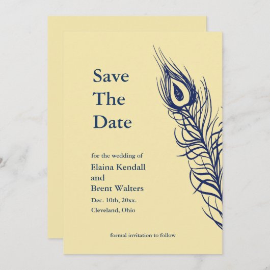 日付を黄色に保存して尾の羽を振る セーブザデート (正面/裏面)