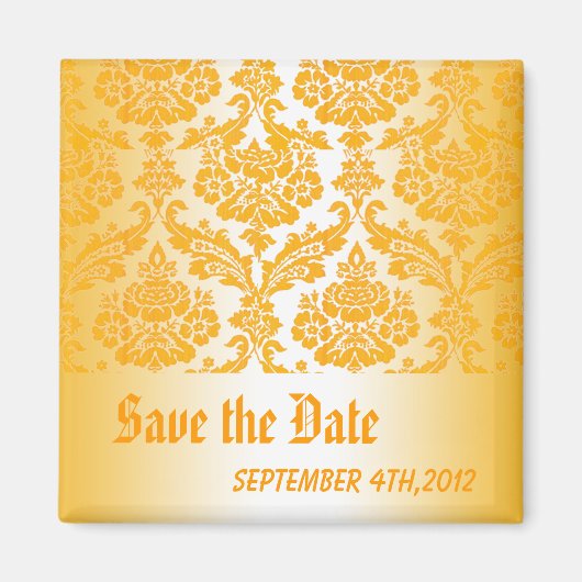 日付を黄色のマスクで保存する マグネット (正面)