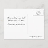 日付を黒と赤で保存 案内ポストカード (裏面)