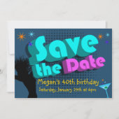 日付を80秒に保存するパーティの招待状 招待状 (正面)