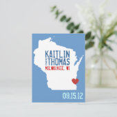 日付を-カスタマイズ可能な-ウィスコンシン救って下さい セーブザデート (スタンド正面)