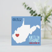 日付を-カスタマイズ可能な-ウェストヴァージニア救って下さい セーブザデート (スタンド正面)