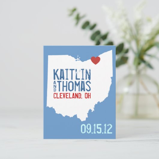 日付を-カスタマイズ可能な-オハイオ州救って下さい セーブザデート (スタンド正面)