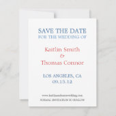 日付を-カスタマイズ可能な-カリフォルニア救って下さい セーブザデート (裏面)