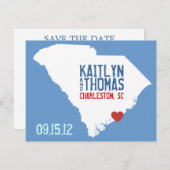 日付を-カスタマイズ可能な-サウスカロライナ救って下さい セーブザデート (正面/裏面)