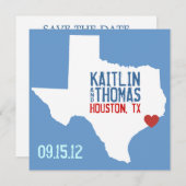 日付を-カスタマイズ可能な-テキサス州救って下さい セーブザデート (正面/裏面)