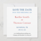 日付を-カスタマイズ可能な-テキサス州救って下さい セーブザデート (裏面)