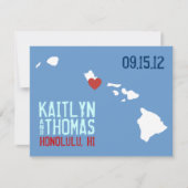 日付を-カスタマイズ可能な-ハワイ救って下さい セーブザデート (正面)