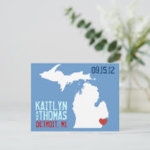 日付を-カスタマイズ可能な-ミシガン州救って下さい セーブザデート (スタンド正面)