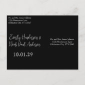 日付をYOUR Photo WhiteとBlackで保存 案内ポストカード (裏面)