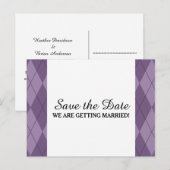 日付アーガイルポストカードの保存 案内ポストカード (正面/裏面)