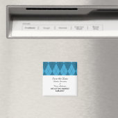 日付アーガイル磁石を青で保存 マグネット (インサイチュ (食洗機))