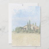 日付イタリアンカードを保存するオリーブ・トスカニーの結婚式 サンキューカード (裏面)