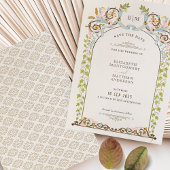 日付エレガンスビクトリアン王室のを保結婚存 招待状