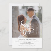 日付エレガントな結婚式の招待状を保存 シーズンカード (正面)