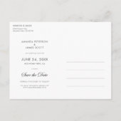 日付エレガントのはがきと写真を保存カスタムする 案内ポストカード (裏面)