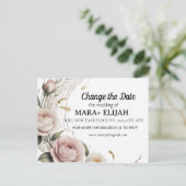 日付エレガントのカー結婚ドの変更 ポストカード (スタンド正面)