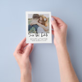 日付エレガントの保存 |タイポグラフィ写真予算 チラシ (手)