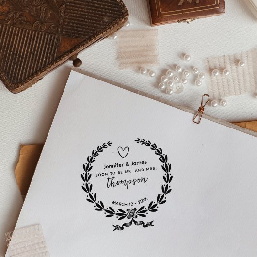 日付エレガントの保存 ラバースタンプ