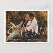 日付エレガントの写真を保存モダンする 案内ポストカード (正面)