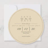 日付エレガントの招待を丸めて保存 招待状 (正面)