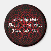 日付エレガントの磁石をゴシッ結婚ク保存 マグネット (正面)