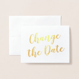 日付エレガントの金ゴールドをシック結婚に変更 箔カード