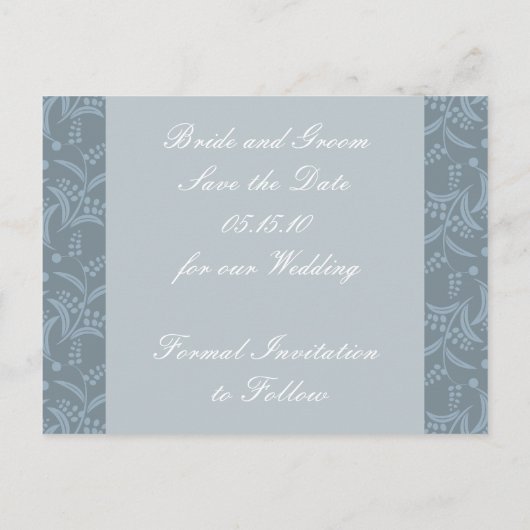 日付エレガントはがきを保存する 案内ポストカード (裏面)