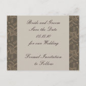 日付エレガントはがきを保存する 案内ポストカード (裏面)