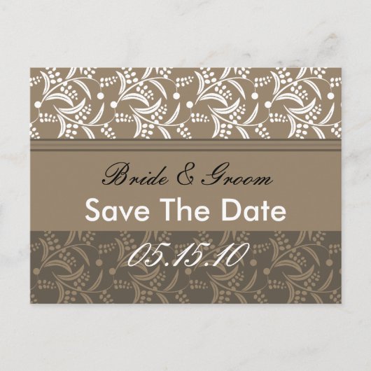 日付エレガントはがきを保存する 案内ポストカード (正面)