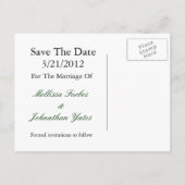 日付エレガントはがきを保存する 案内ポストカード (裏面)