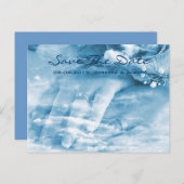 日付エレガントを除くハンズヴィンテージ結婚式 案内ポストカード (正面/裏面)