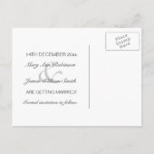 日付エレガントを黒に変更して保存 案内ポストカード (裏面)