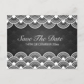 日付エレガントを黒に変更して保存 案内ポストカード (正面)