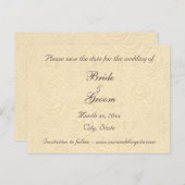 日付エレガントアイボリーフローラ葉書の保存 案内ポストカード (正面/裏面)