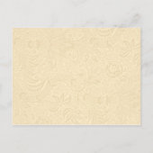 日付エレガントアイボリーフローラ葉書の保存 案内ポストカード (裏面)