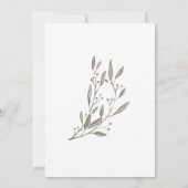 日付エレガントカードの保存グレーフローラリース セーブザデート (裏面)