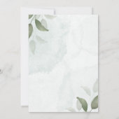 日付エレガントカードの緑の保存招待状 セーブザデート (裏面)