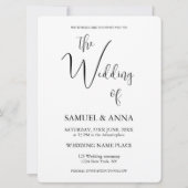 日付エレガントカードをフラットに保存 セーブザデート (裏面)