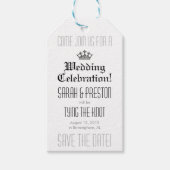 日付エレガントギフトラベルの保存 ギフトタグ (正面)