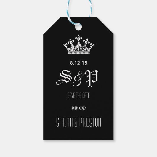 日付エレガントギフトラベルの保存 ギフトタグ (裏面)