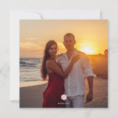 日付エレガントバラ金ゴールド大理石 セーブザデート (裏面)