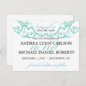 日付エレガントポストカードの保存 案内ポストカード (正面/裏面)