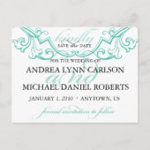 日付エレガントポストカードの保存 案内ポストカード (正面)