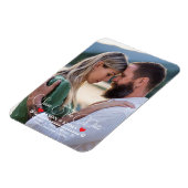 日付エレガントモダンの保存写真テンプレート マグネット (左側)