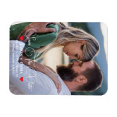 日付エレガントモダンの保存写真テンプレート マグネット (横)