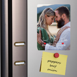 日付エレガントモダンの保存写真テンプレート マグネット